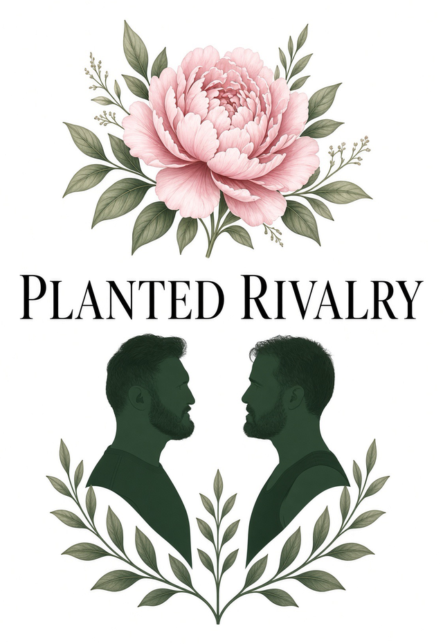 Planted Rivalry emblem: a pink peony above the Planted Rivalry name and two facing profiles over a leaf wreath